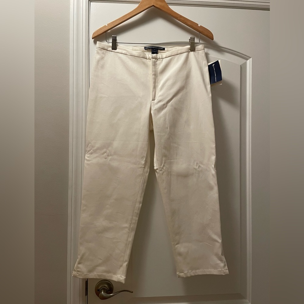 NWT Ralph Lauren crop white pant *NEW WITH TAGS*